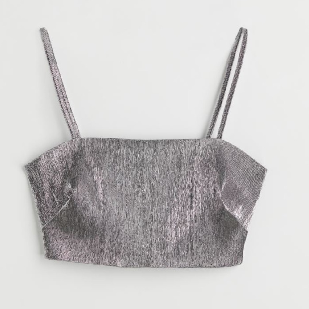 H&M Glittery crop top size x-small